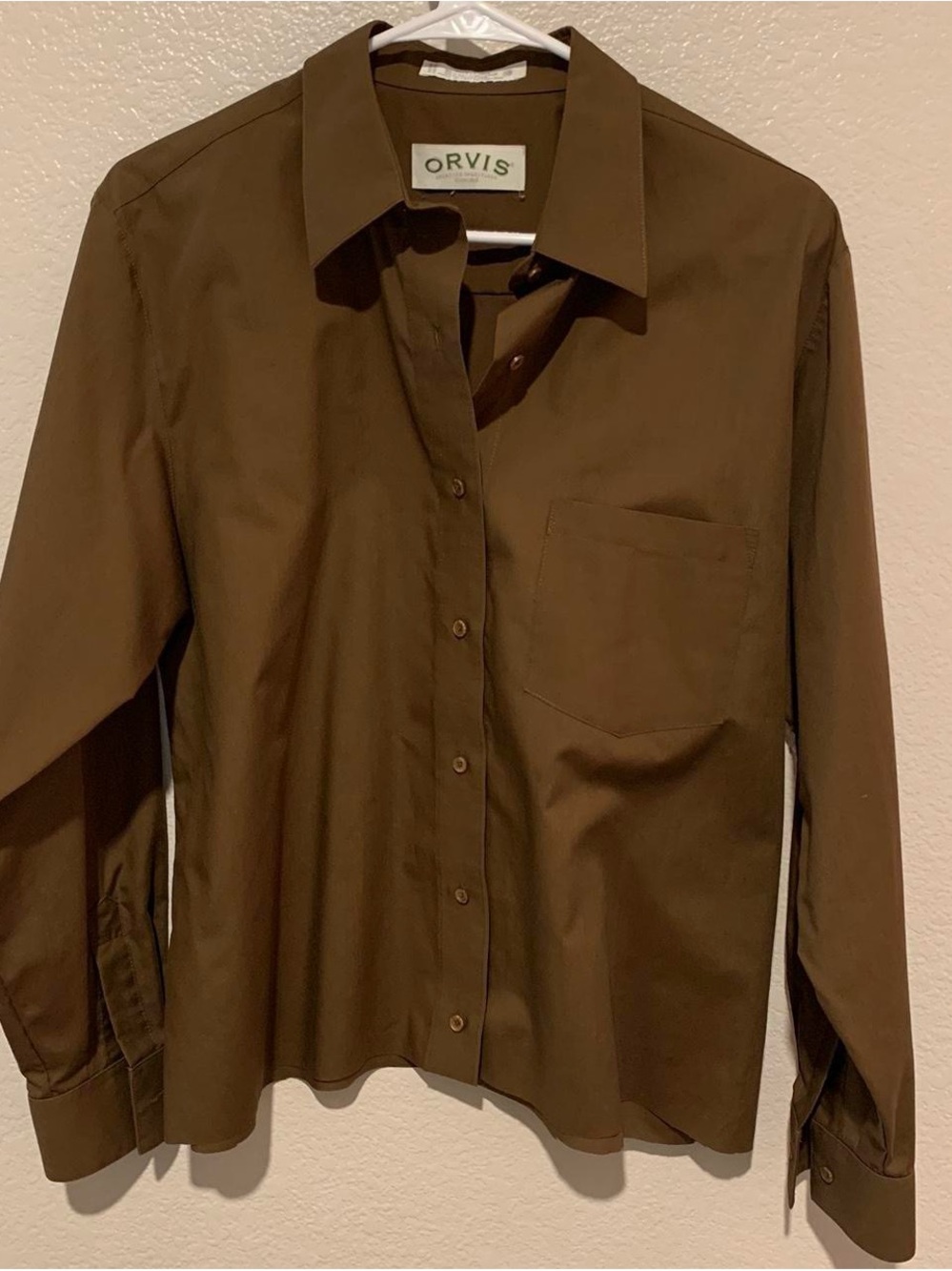 Cropped coco brown button up